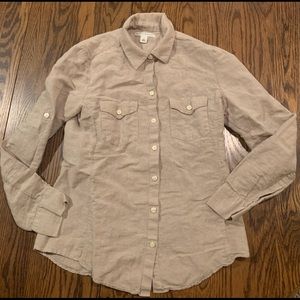 Banana Republic Khaki Button Utility Shirt Sz Sm